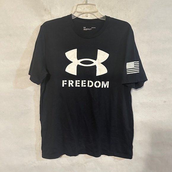 UNDER ARMOUR Freedom USA Athletic Workout Training Tee Short Sleeve T Shirt - Picture 2 of 5
